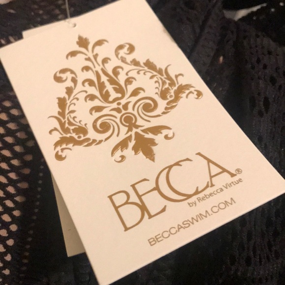 New Becca Keyhole Plunge One Piece Swimsuit Black - Picture 5 of 8